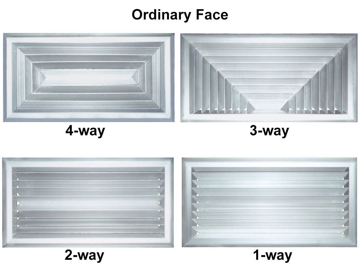 rectangular ceiling diffuser, ordinary face