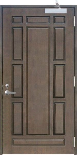 oak fire steel door