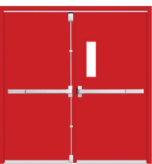 fire steel door, double door leaf